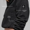 Polar Fleece Retreat Cover up - Noir