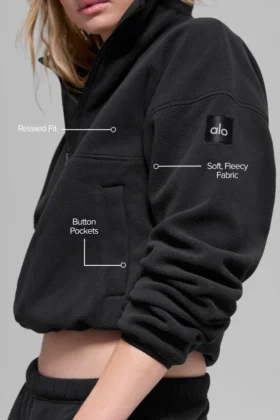 Polar Fleece Retreat Cover up – Noir