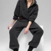 Polar Fleece Retreat Cover up - Noir