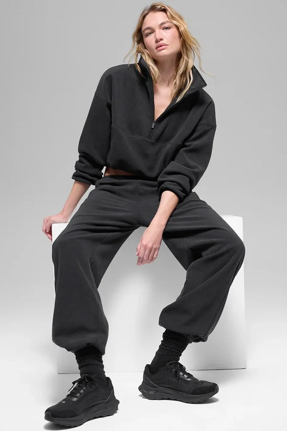 Polar Fleece Retreat Cover up - Noir