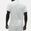 Polo à manches courtes en jersey de lin « Coastal » - Blanc