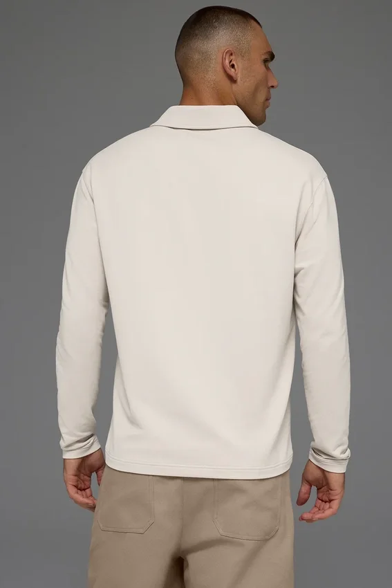 Polo à manches longues Double Take - Beige