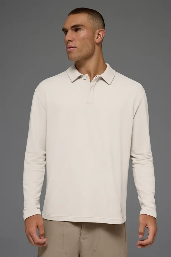 Polo à manches longues Double Take - Beige