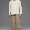 Polo à manches longues Double Take - Beige