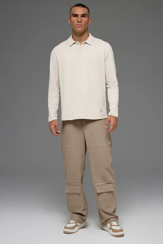Polo à manches longues Double Take - Beige