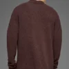 Polo à manches longues en maille texturée - Brownstone