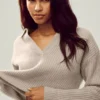 Polo Northstar en cachemire - Gris avoine chiné