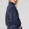 Pull Accolade à fermeture éclair 1/4 - Bleu marine