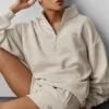 Pull Accolade à fermeture éclair 1/4 - Gris chiné