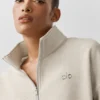 Pull Accolade à fermeture éclair 1/4 - Gris chiné
