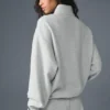 Pull Accolade à fermeture éclair 1/4 - Gris chiné athlétique