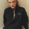 Pull Accolade à fermeture éclair 1/4 - Noir