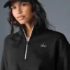 Pull Accolade à fermeture éclair 1/4 - Noir
