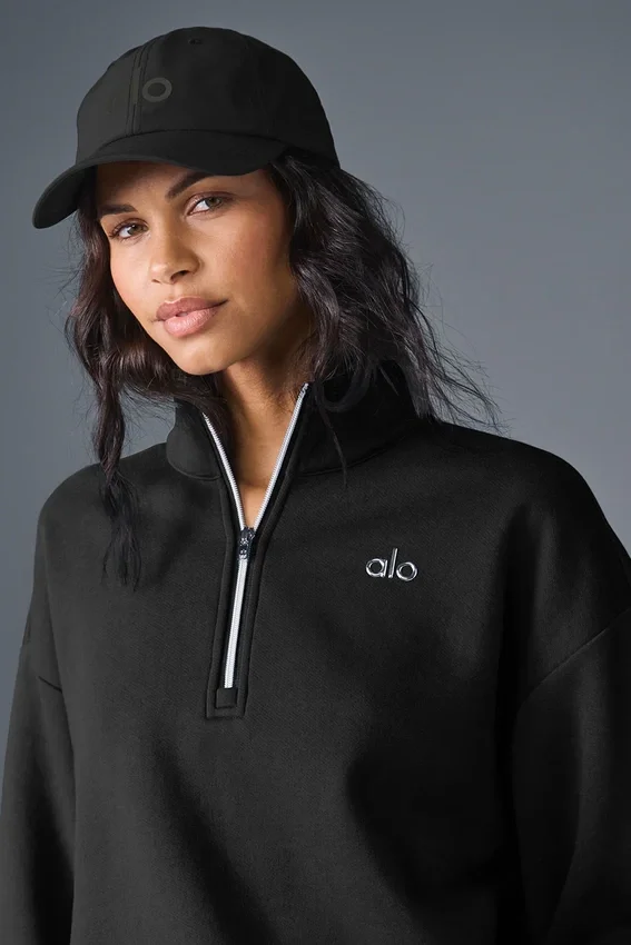 Pull Accolade à fermeture éclair 1/4 - Noir