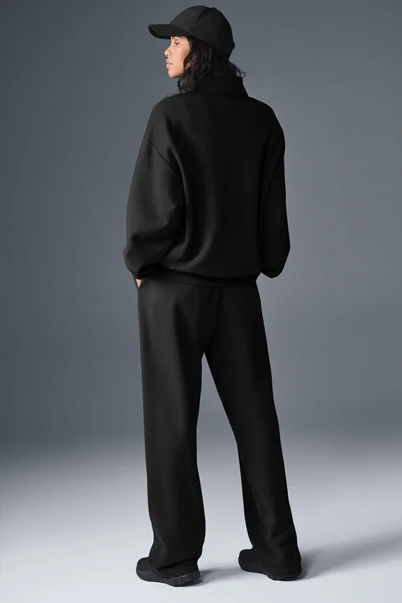 Pull Accolade à fermeture éclair 1/4 - Noir