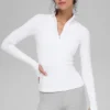 Pull Alosoft Rapid à demi-zip - Blanc