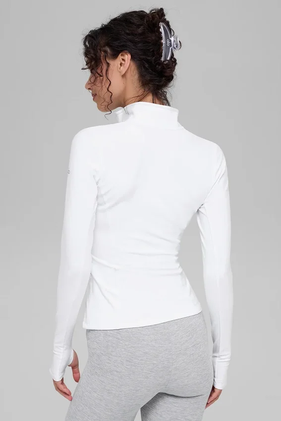 Pull Alosoft Rapid à demi-zip - Blanc