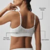 Pull « Be Mine » en maille pointelle – Blanc semi-transparent