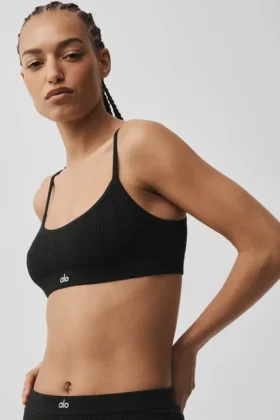 Pull « Be Mine » en maille pointelle – Noir