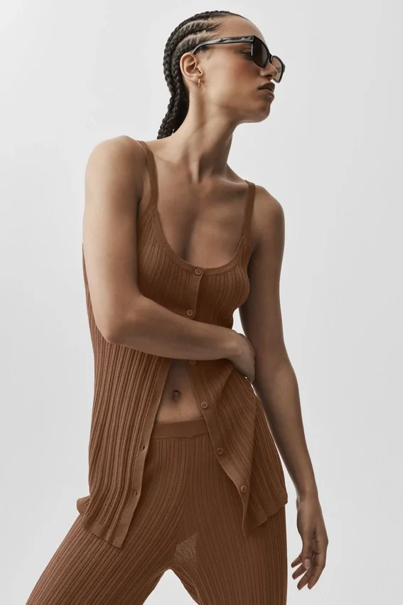 Pull boutonné Sunlit - Marron « Sun Kissed »