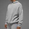 Pull à capuche en maille « Sports Club » - Gris chiné athlétique