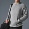 Pull à capuche en maille « Sports Club » - Gris chiné athlétique