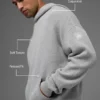 Pull à capuche en maille « Sports Club » - Gris chiné athlétique
