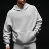 Pull à capuche en maille « Sports Club » - Gris chiné athlétique