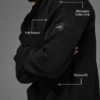 Pull à capuche en maille « Sports Club » - Noir