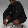 Pull à capuche en maille « Sports Club » - Noir