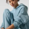 Pull à capuche Scholar - Bleu céleste chiné