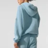 Pull à capuche Scholar - Bleu céleste chiné