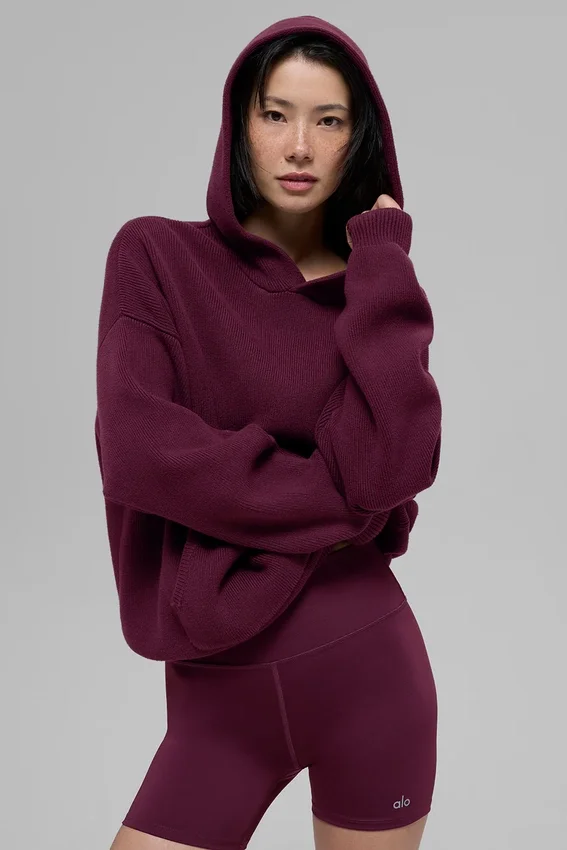 Pull à capuche Scholar - Bordeaux