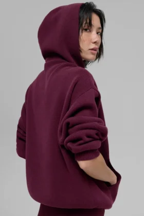 Pull à capuche Scholar – Bordeaux