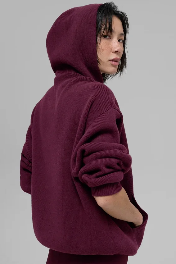 Pull à capuche Scholar - Bordeaux