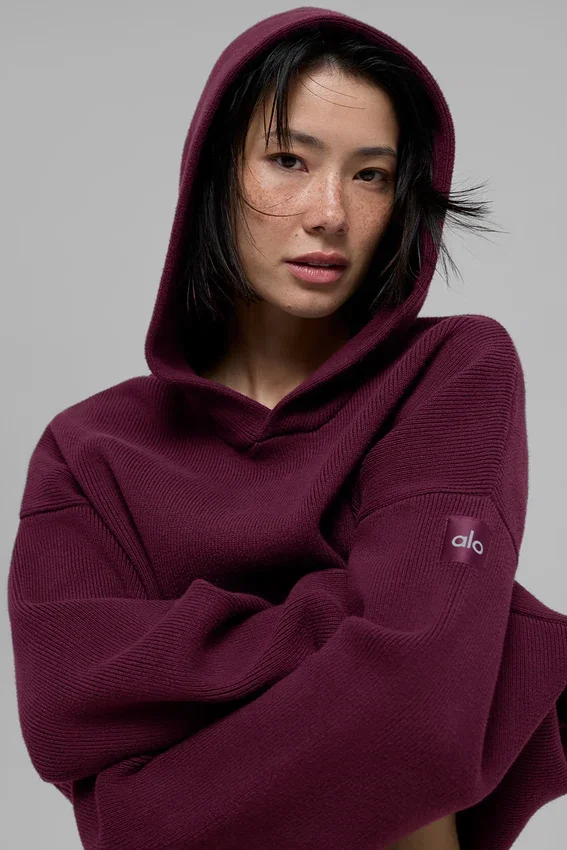 Pull à capuche Scholar - Bordeaux