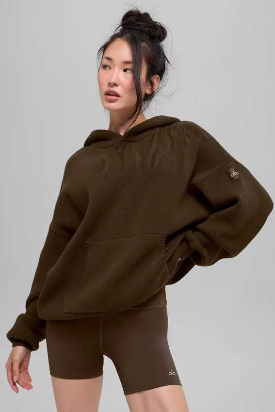 Pull à capuche Scholar - Espresso