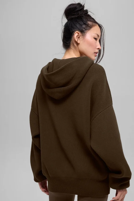 Pull à capuche Scholar - Espresso