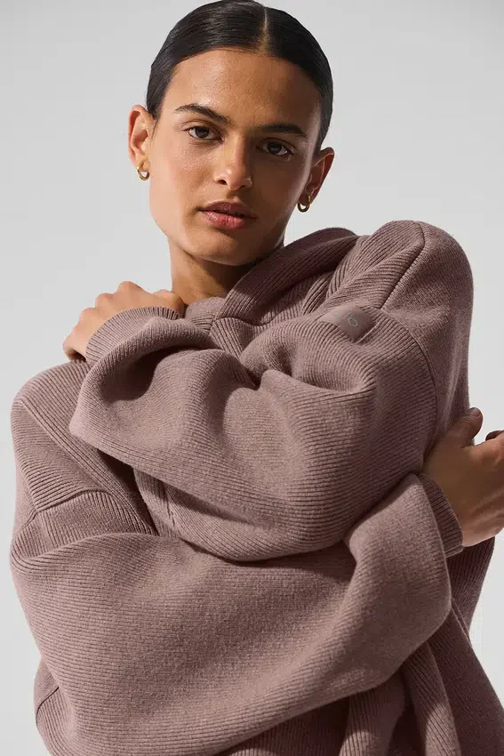 Pull à capuche Scholar - Gris champignon chiné