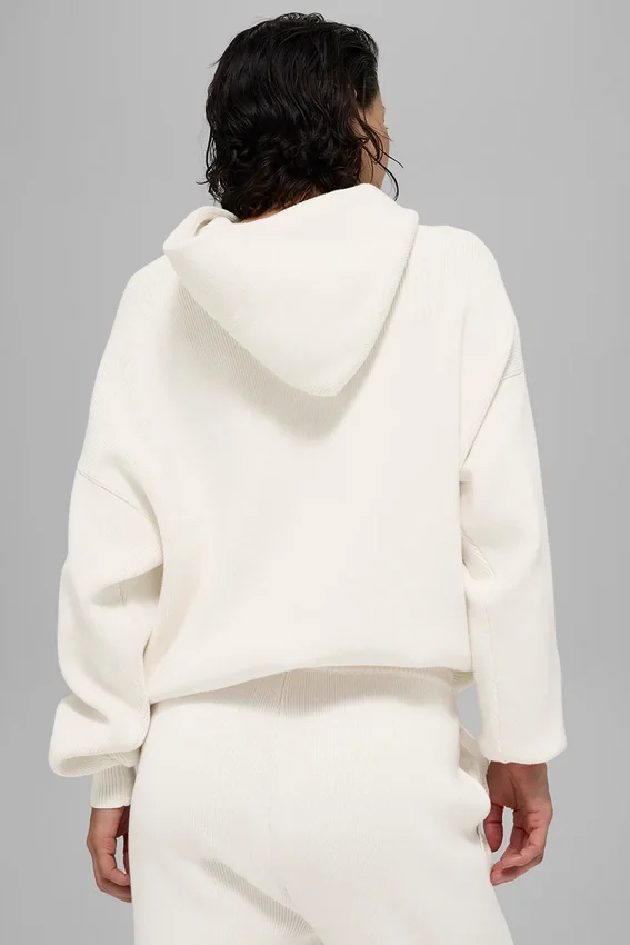 Pull à capuche Scholar - Ivoire