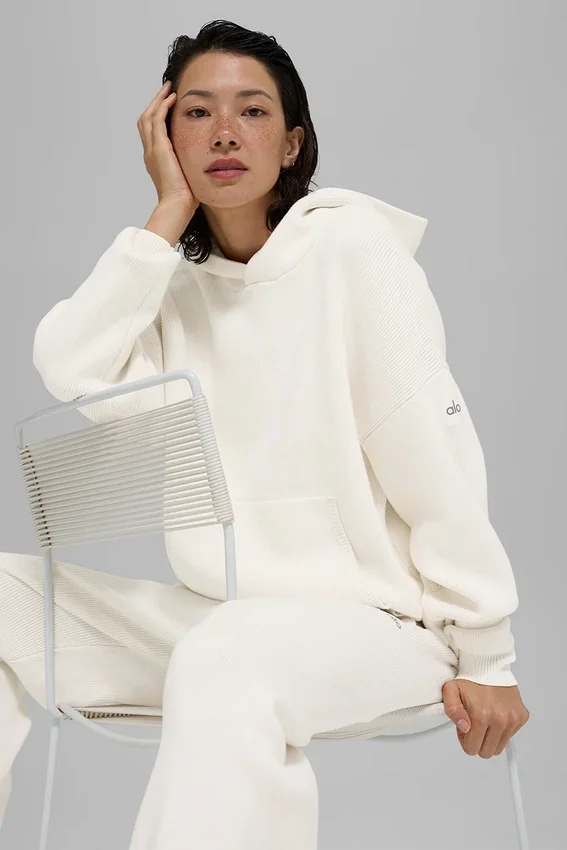 Pull à capuche Scholar - Ivoire