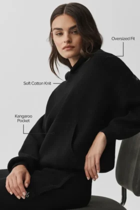 Pull à capuche Scholar – Noir