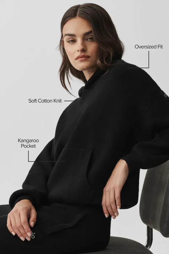 Pull à capuche Scholar - Noir