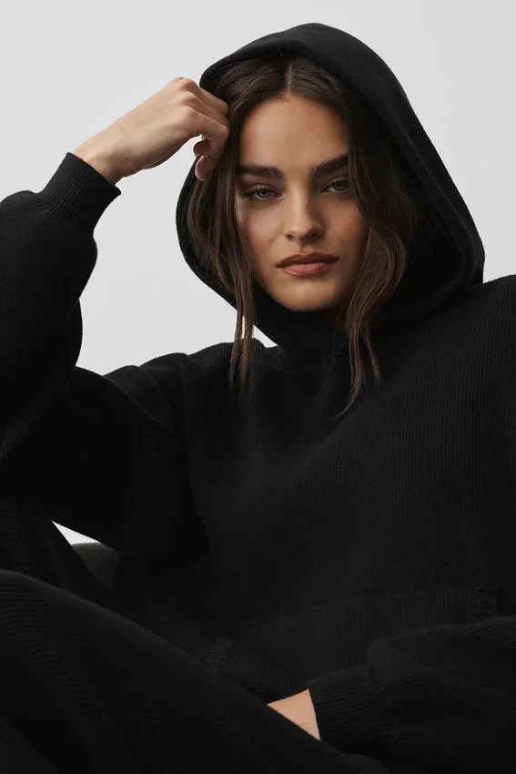 Pull à capuche Scholar - Noir