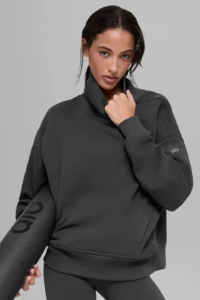 Pull à col montant « Hazy » - Anthracite