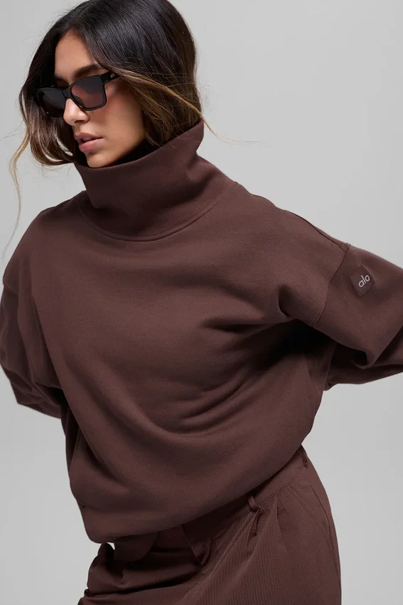 Pull à col montant Hazy - Brownstone