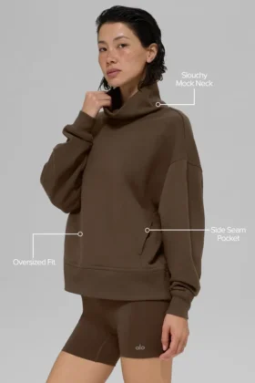 Pull à col montant Hazy – Espresso