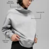 Pull à col montant Hazy - Gris chiné athlétique