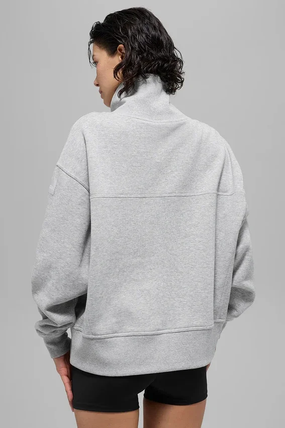 Pull à col montant Hazy - Gris chiné athlétique