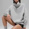 Pull à col montant Hazy - Gris chiné athlétique